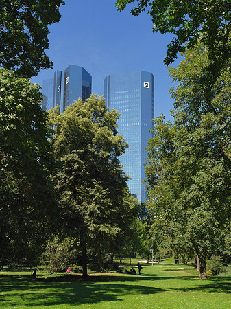 Deutsche Bank mit Wiese Fotos