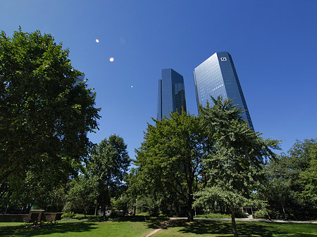 Deutsche Bank mit Bäumen Fotos