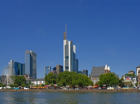 Skyline von Frankfurt mit Riesenrad